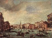 GUARDI, Francesco The Grand Canal, Looking toward the Rialto Bridge sg USA oil painting reproduction
